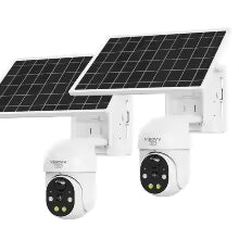 2 Cámaras de Seguridad Inteligente con Carga Solar y Visión Nocturna