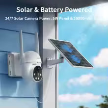 Cámara de Seguridad Inteligente con Carga Solar y Visión Nocturna